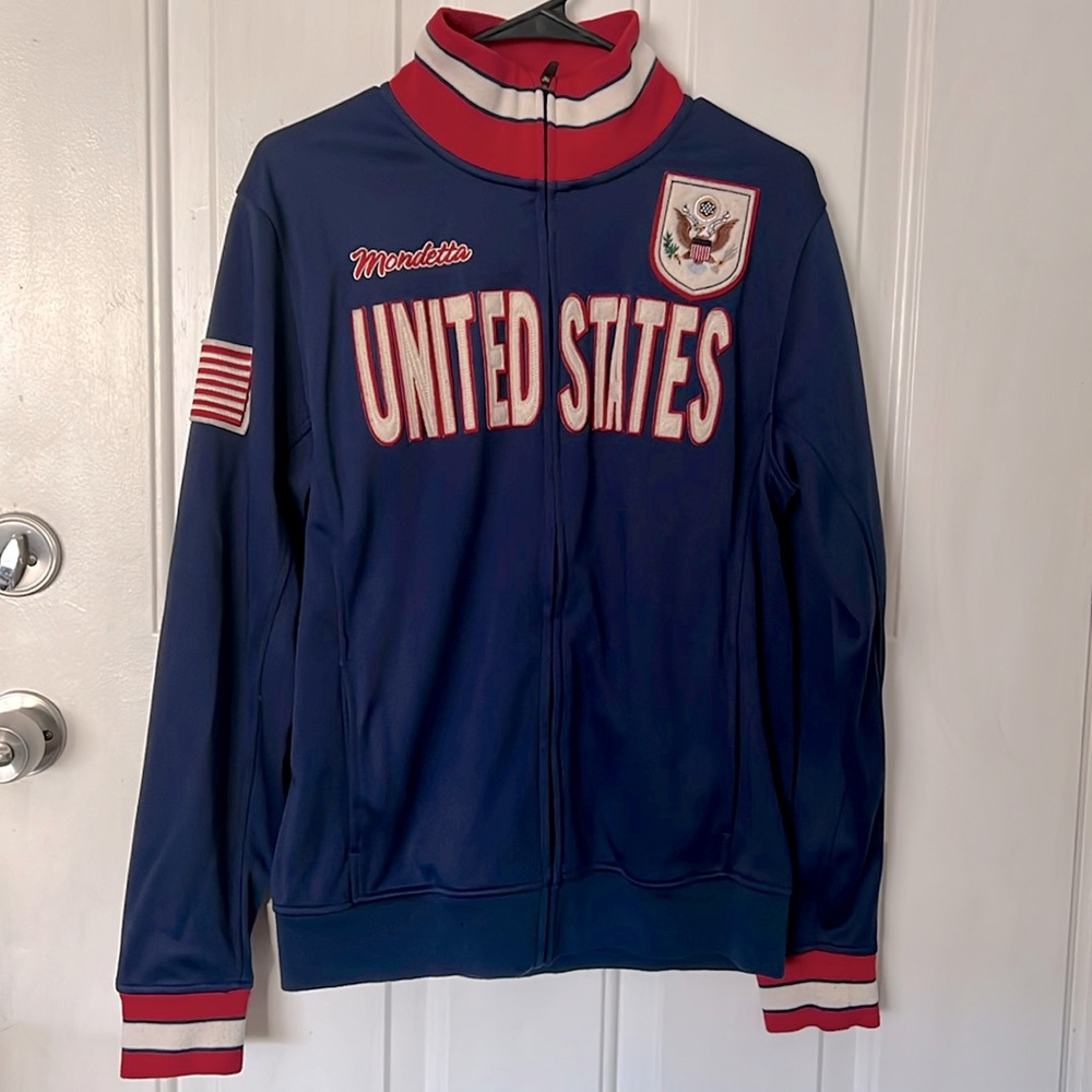 Vintage Mondetta USA Olympic Track Warmup Jacket - Size Medium
